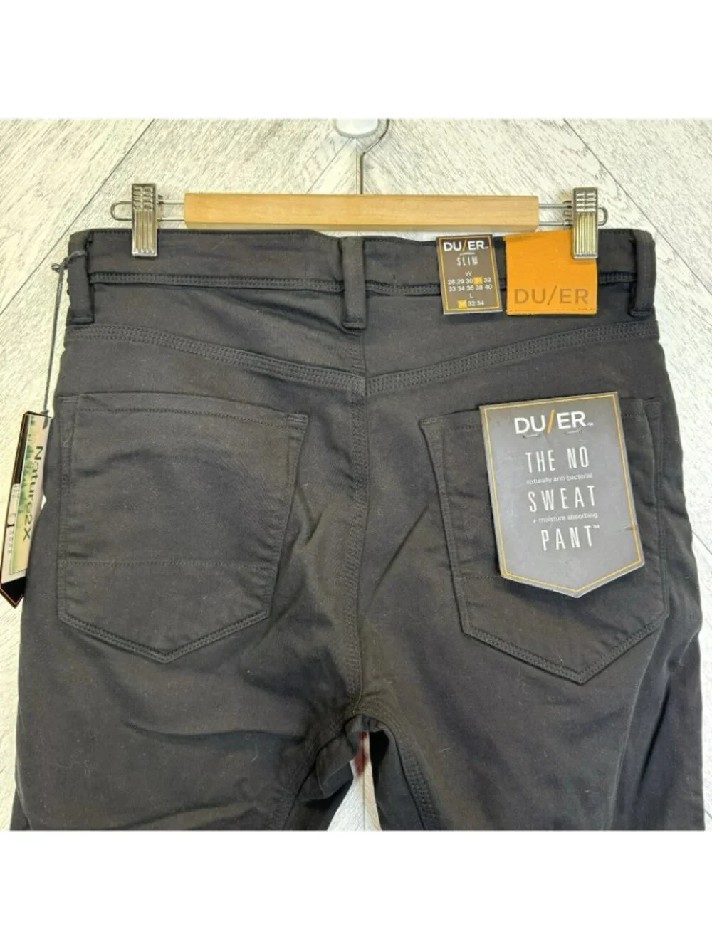 DU/ER Duer No Sweat Slim Pants Mens Size 31x30 Black Nature2X NWT NEW